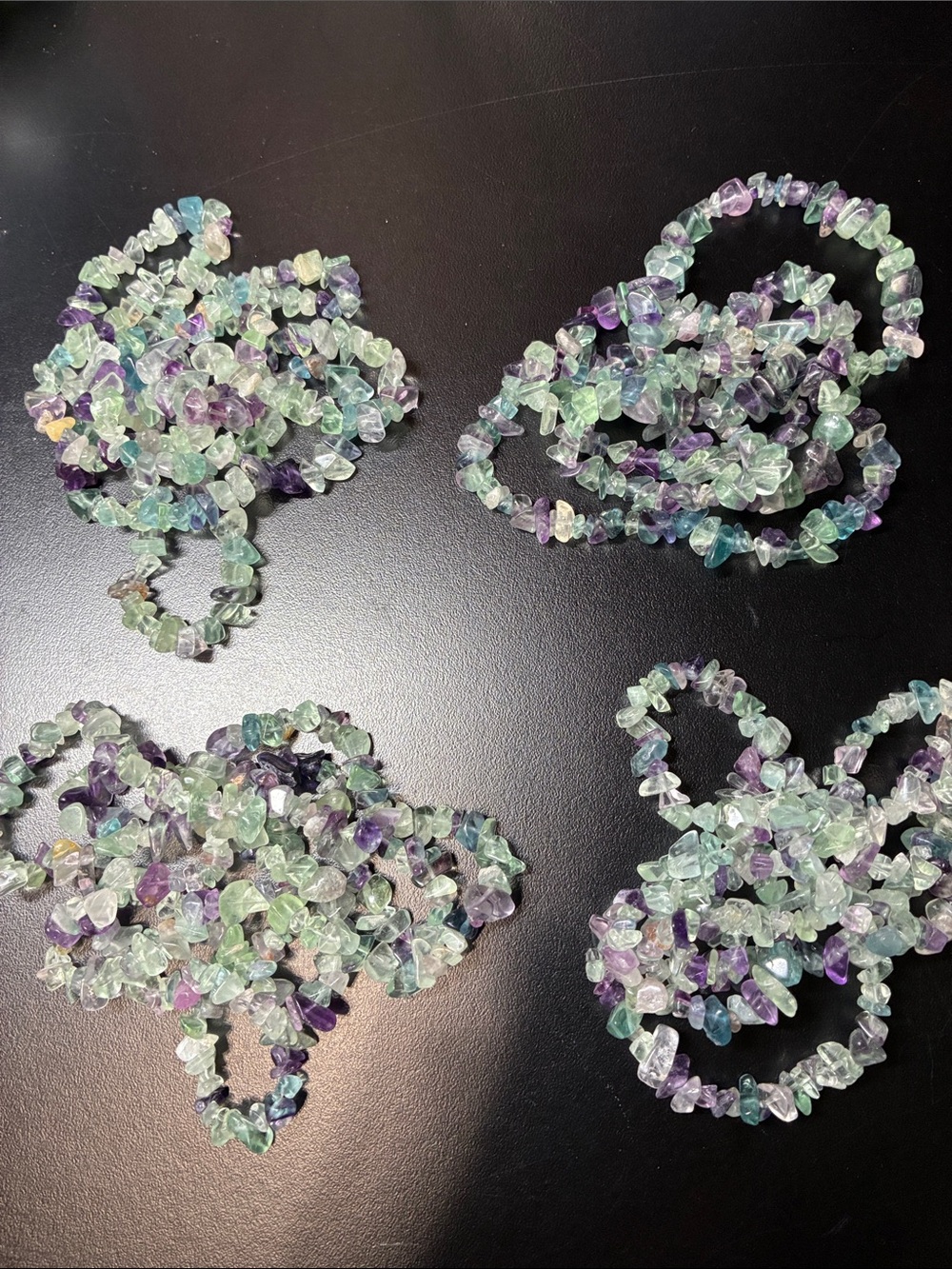 Rainbow Fluorite medium Chip Bead Strands 4 - 36” strands